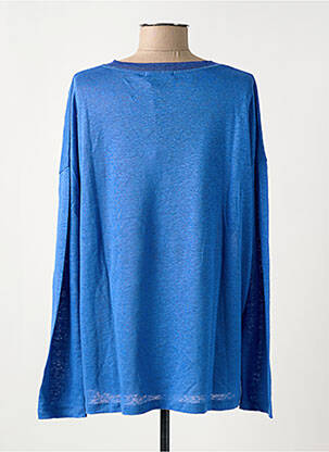 Pull col v manches longues bleu BELLA JONES femme