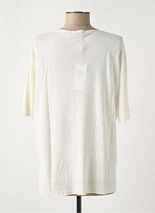 Pull col v manches courtes blanc ESCORPION femme