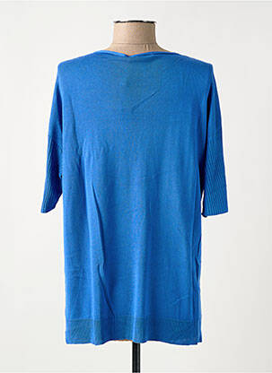 Pull col v manches courtes bleu ESCORPION femme
