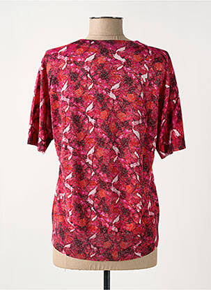 Pull coupe cintrée manches courtes rose ESCORPION femme