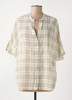 Chemisier manches courtes manches courtes beige DIEGA femme