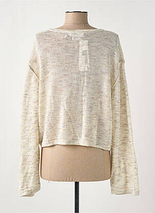 Pull coupe droite manches longues beige NOTSHY femme