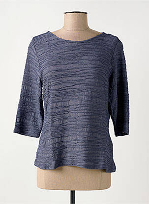 Top coupe cintrée manches 3/4 bleu ESCORPION femme