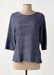 Top coupe cintrée manches 3/4 bleu ESCORPION femme