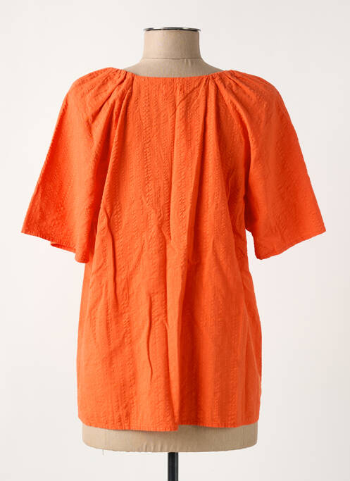 Top coupe fluide manches courtes orange C'EST BEAU LA VIE femme