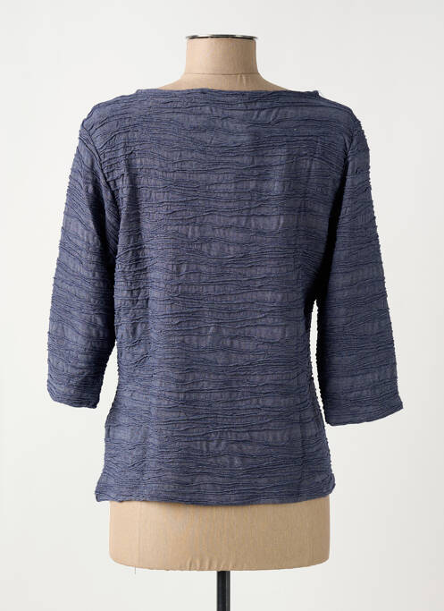 Top coupe cintrée manches 3/4 bleu ESCORPION femme