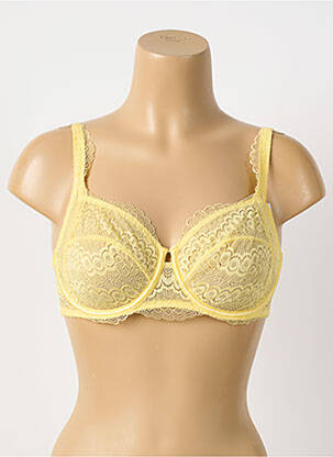 Soutien-gorge broderie haut soutien-gorge emboitant jaune SIMONE PERELE femme