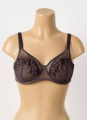 Soutien-gorge légère et transparente haut soutien-gorge emboitant marron EMPREINTE femme