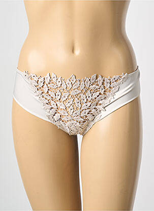 Tanga broderie argent AMBRA femme