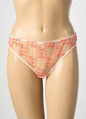 Tanga broderie rose SIMONE PERELE femme