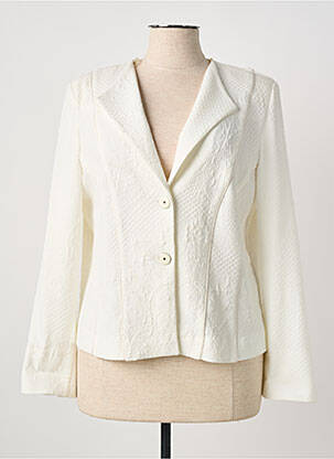 Veste casual coupe cintrée blanc CHRISTINE LAURE femme