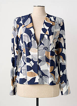 Veste casual coupe cintrée bleu CHRISTINE LAURE femme