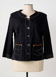 Veste casual col rond noir CHRISTINE LAURE femme