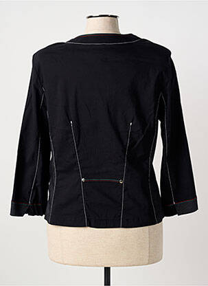 Veste casual col rond noir CHRISTINE LAURE femme