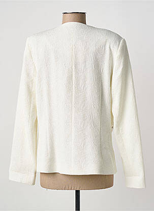 Veste casual col rond blanc CHRISTINE LAURE femme
