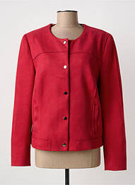 Veste casual col rond rouge CHRISTINE LAURE femme