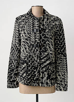 Veste casual col rond noir CHRISTINE LAURE femme