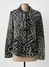 Veste casual col rond noir CHRISTINE LAURE femme