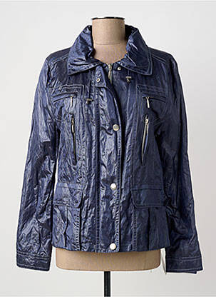 Veste casual coupe droite bleu WEGA FASHION femme