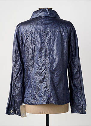 Veste casual coupe droite bleu WEGA FASHION femme