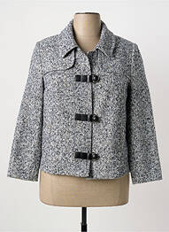 Manteau court coupe droite sans capuche gris CHRISTINE LAURE femme