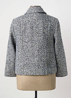 Manteau court coupe droite sans capuche gris CHRISTINE LAURE femme