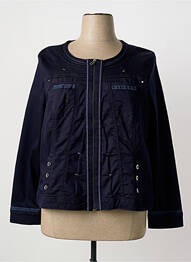 Veste casual col rond bleu CHRISTINE LAURE femme