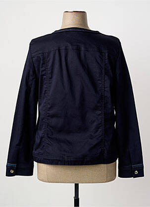 Veste casual col rond bleu CHRISTINE LAURE femme