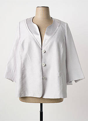 Veste casual col rond gris FRANCE RIVOIRE femme