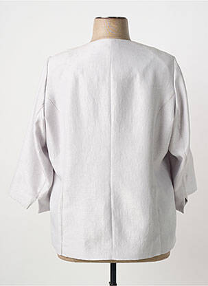 Veste casual col rond gris FRANCE RIVOIRE femme