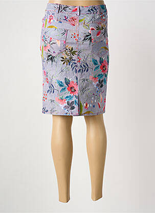 Jupe mi-longue stretch bleu GRIFFON femme