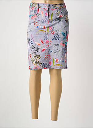 Jupe mi-longue bleu GRIFFON femme