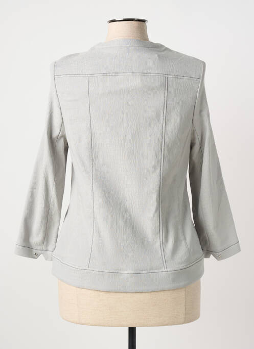 Veste casual col rond gris CHRISTINE LAURE femme