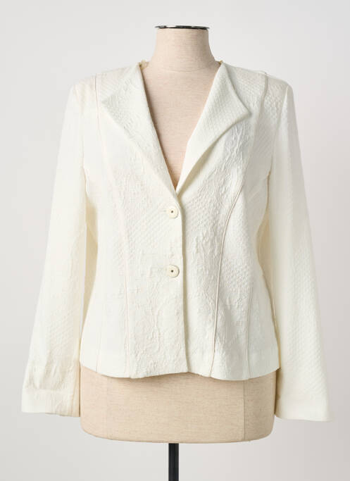 Veste casual coupe cintrée blanc CHRISTINE LAURE femme