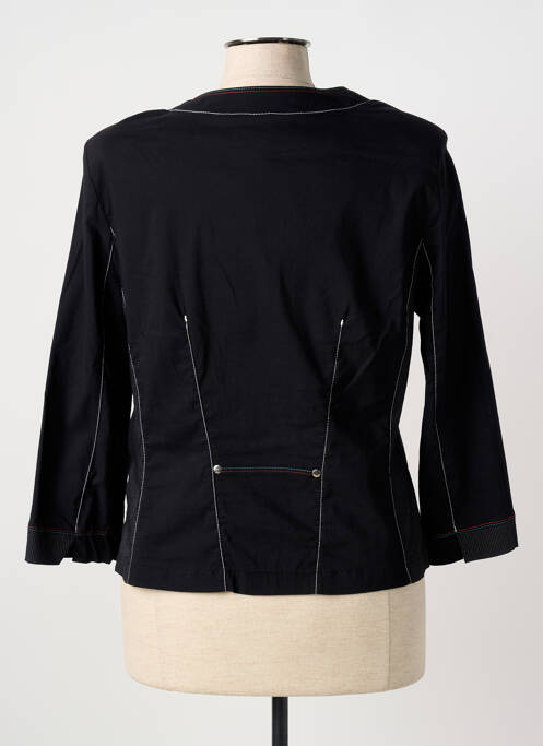 Veste casual col rond noir CHRISTINE LAURE femme