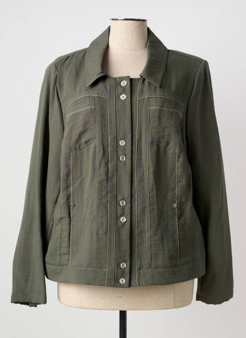 Veste casual coupe droite vert CHRISTINE LAURE femme