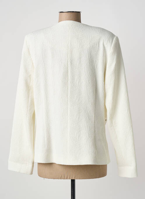 Veste casual col rond blanc CHRISTINE LAURE femme