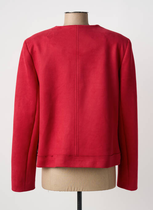 Veste casual col rond rouge CHRISTINE LAURE femme