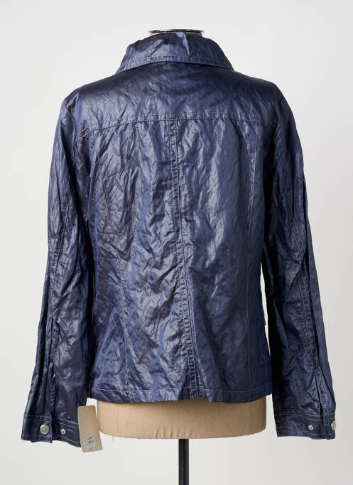Veste casual coupe droite bleu WEGA FASHION femme