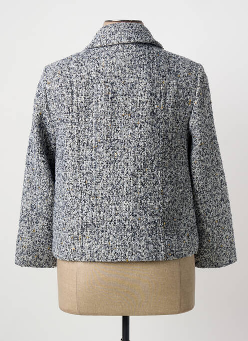 Manteau court coupe droite sans capuche gris CHRISTINE LAURE femme