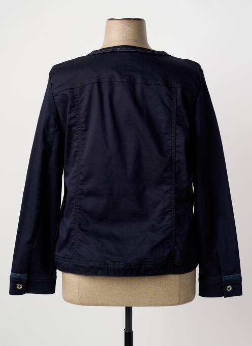Veste casual col rond bleu CHRISTINE LAURE femme