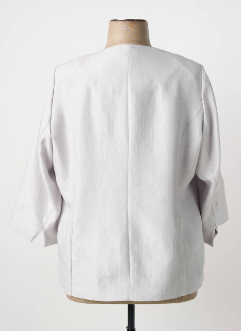 Veste casual col rond gris FRANCE RIVOIRE femme