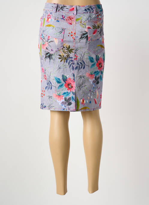 Jupe mi-longue bleu GRIFFON femme