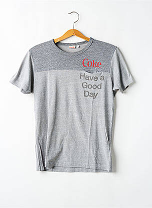 T-shirt coupe droite manches courtes gris COCA-COLA homme
