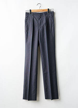 Pantalon droit fermeture zippée sous rabat avec crochet gris SANS MARQUE homme