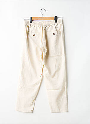 Pantalon droit fermeture zippée sous rabat avec crochet beige SYN NYM homme