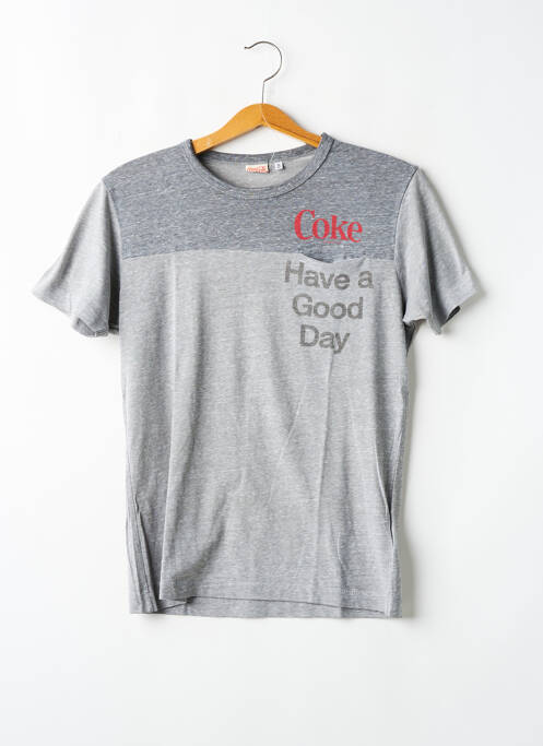 T-shirt coupe droite manches courtes gris COCA-COLA homme