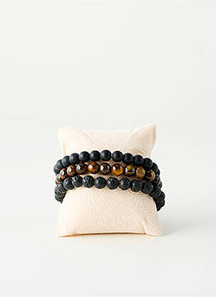 Bracelet ornement pierre marron SANS MARQUE homme