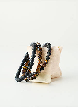 Bracelet ornement pierre marron SANS MARQUE homme