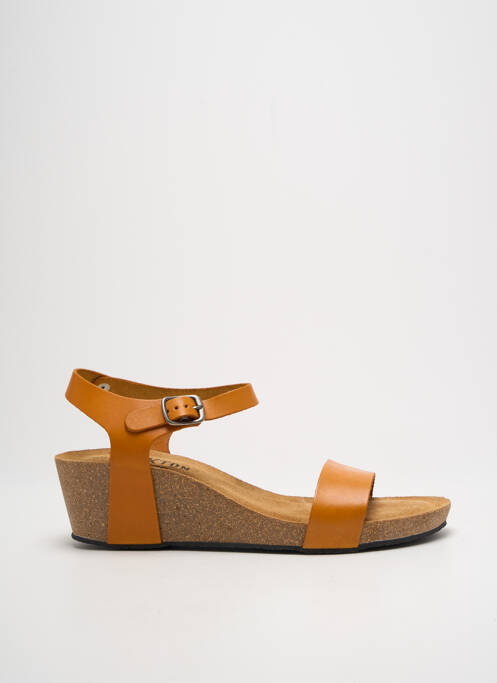 Sandales/Nu pieds jaune PLAKTON pour femme